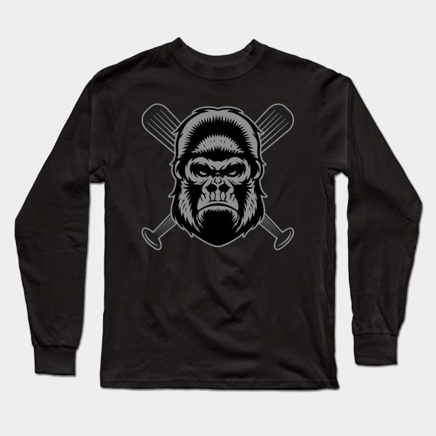 Ape Baseball Long Sleeve T-Shirt by DavesTees